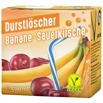 DURSTLÖSCHER Fruchtsaftgetränk Banane, Sauerkirsche 0,5 l